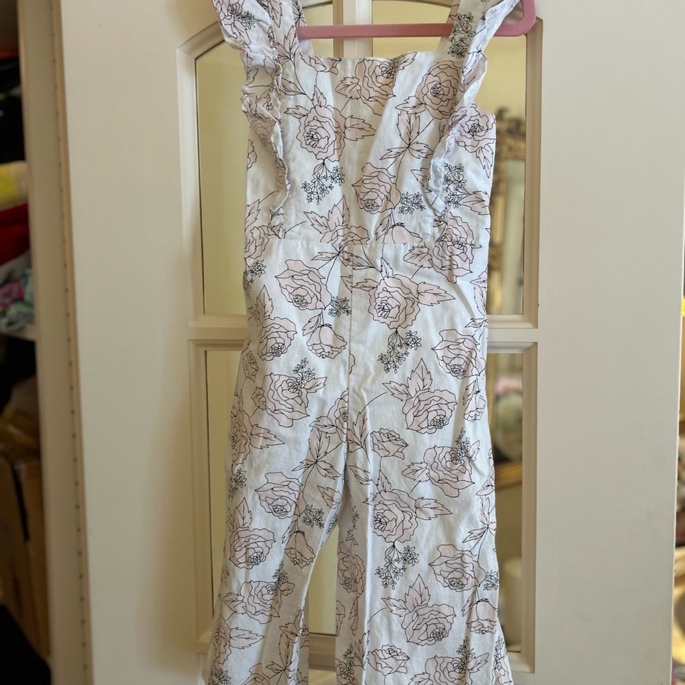 Charming Floral Girls Jumpsuit